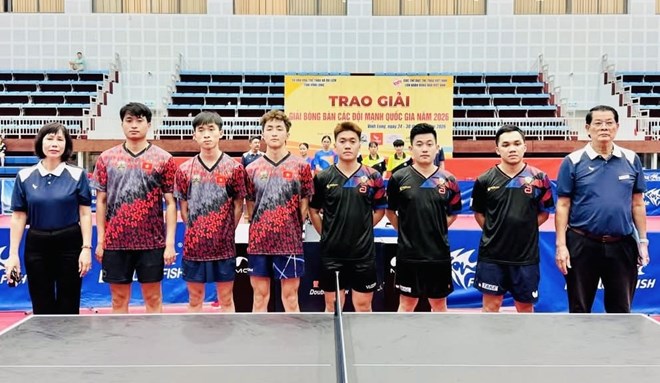 Đội bóng bàn Công an Nhân dân T&T 1 vô địch đồng đội nam giải đội mạnh quốc gia